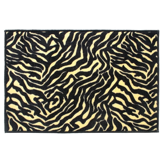Furnish My Place Animal Print Rug - 6 ft. x 7 ft., Zebra Grazer, Nylon Rug for Patio, Garden, Hallway, Living Room