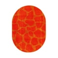 thumbnail image 1 of Furnish My Place Animal Print Rug - 6 ft. x 9 ft. Oval, Giraffe Dark Orange, Nylon Rug for Patio, Garden, Hallway, Living Room, 1 of 5