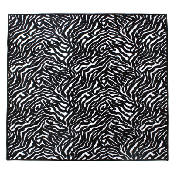 Furnish My Place Animal Print Rug - 9 ft. x 9 ft. Square, Zebra Migrant Beauty, Nylon Rug for Patio, Garden, Hallway, Living Room