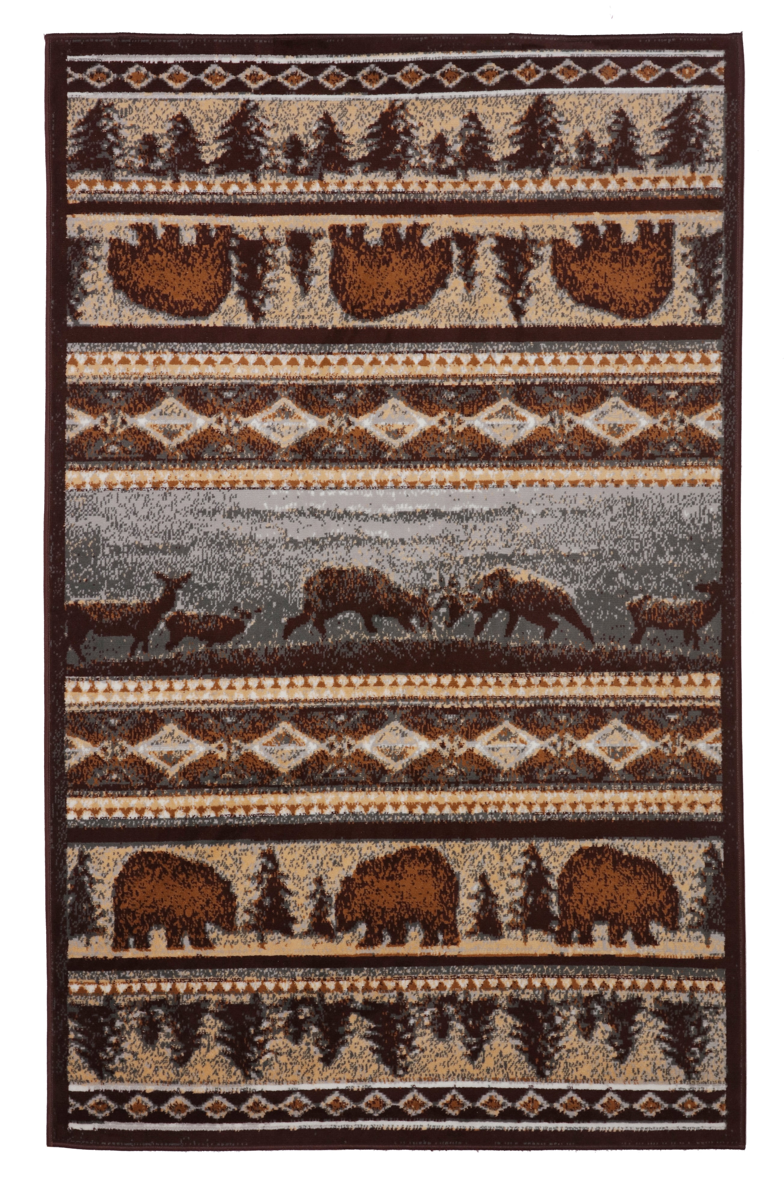 Furnish My Place Bear Print Area Rug - 5 ft. x 8 ft., Multicolor ...