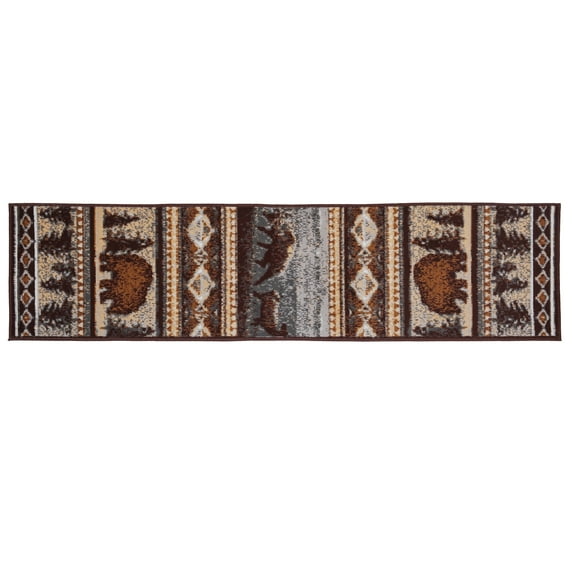 Furnish My Place Bear Print Runner Area Rug - 2 ft. x 8 ft., Multicolor, Rectangular Accent Rug with Contemporary Design