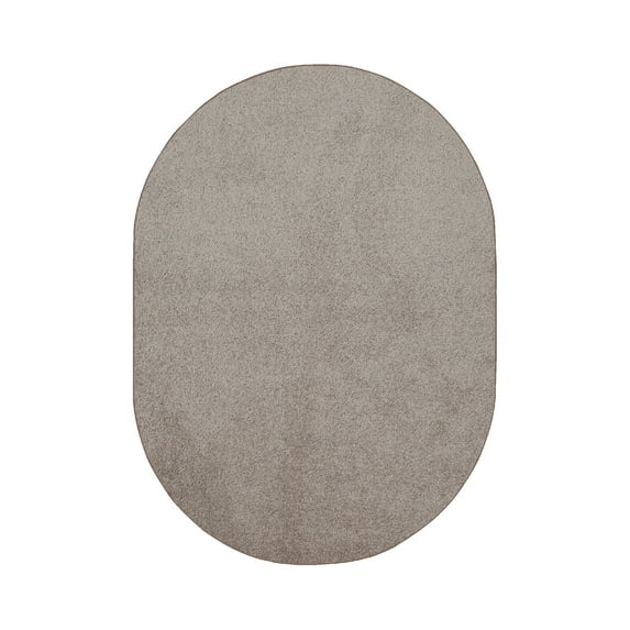 Furnish My Place Beige 3' x 6' Oval Solid Color Rug Made In Usa