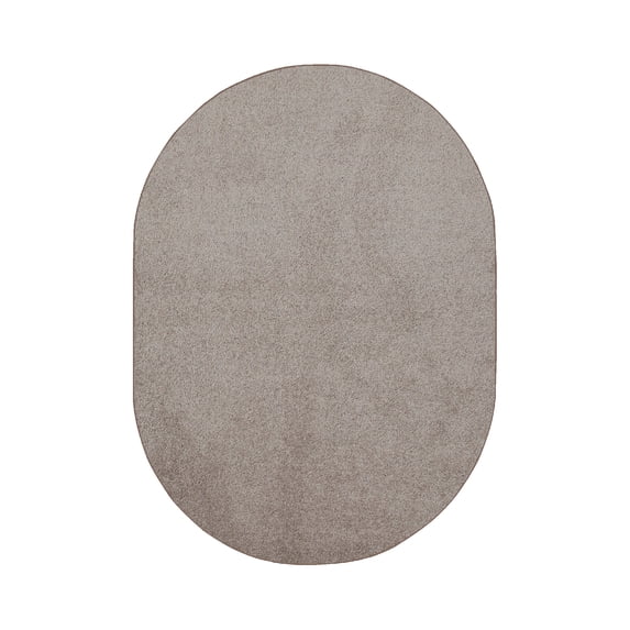 Furnish My Place Beige 4' x 6' Oval Solid Color Rug Made In Usa