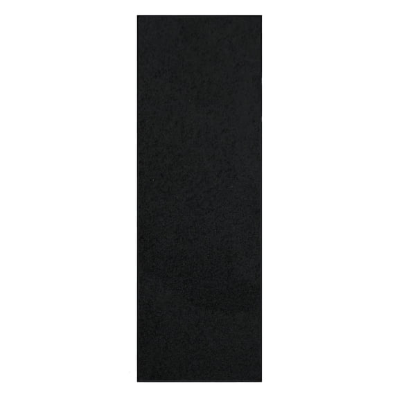 Furnish My Place Black 4' x 46' Solid Color Rug Runner, Made In Usa, Living Room, Indoor