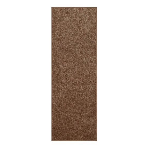 Furnish My Place Brown 2' x 26' Solid Color Rug Runner, Made In Usa, Living Room, Indoor