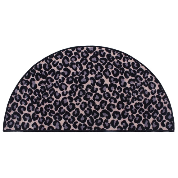 Furnishmyplace Cheetah Go Getter Area Rug for Living Room, Dining Room, Kids 60" x 120" Half Round - Natural/Criss Cross
