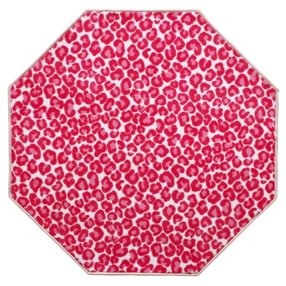 Furnish My Place Cheetah Hang Loose Area Rug for Living Room, Dining Room, Kitchen, Bedroom, Made in India - 10' Octagon