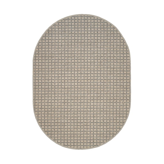 Furnish My Place Corner Indoor/Outdoor Commercial Color Rug - Beige, 10' x 12' Oval, Pet and Kids Friendly Rug. Made in USA, Oval, Area Rugs Great for Kids, Pets, Event, Wedding