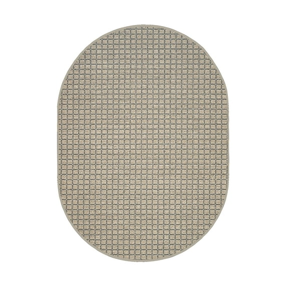 Furnish My Place Corner Indoor/Outdoor Commercial Color Rug - Beige, 12' x 20' Oval, Pet and Kids Friendly Rug. Made in USA, Oval, Area Rugs Great for Kids, Pets, Event, Wedding