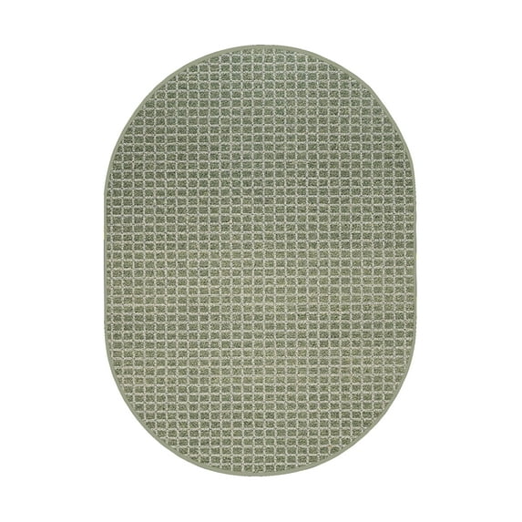Furnish My Place Corner Indoor/Outdoor Commercial Color Rug - Green, 12' x 20' Oval, Pet and Kids Friendly Rug. Made in USA, Oval, Area Rugs Great for Kids, Pets, Event, Wedding