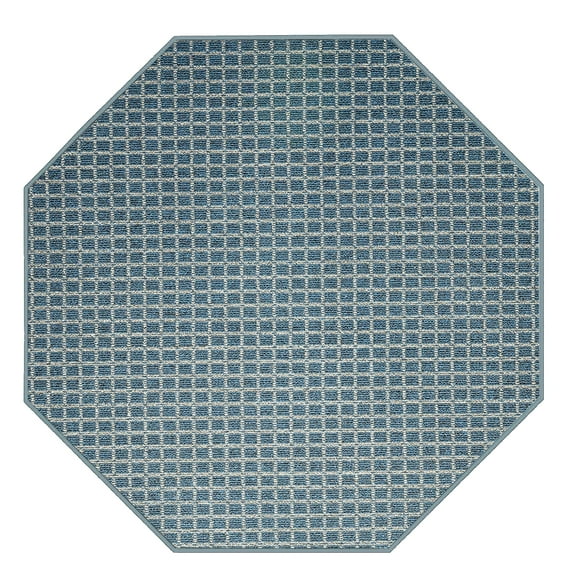 Furnish My Place Corner Indoor/Outdoor Commercial Color Rug - Navy, 3' Octagon, Pet and Kids Friendly Rug. Made in USA, Octagon, Area Rugs Great for Kids, Pets, Event, Wedding