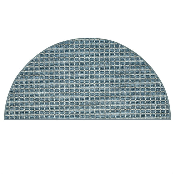 Furnish My Place Corner Indoor/Outdoor Commercial Color Rug - Navy, 42" x 84" Half Round, Pet and Kids Friendly Rug. Made in USA, HalfRound, Area Rugs Great for Kids, Pets, Event, Wedding