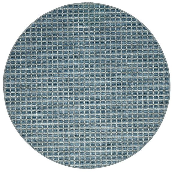 Furnish My Place Corner Indoor/Outdoor Commercial Color Rug - Navy, 7' Round, Pet and Kids Friendly Rug. Made in USA, Round, Area Rugs Great for Kids, Pets, Event, Wedding