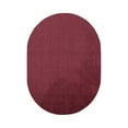 thumbnail image 1 of Furnish My Place Cranberry 4' x 50' Oval Solid Color Rug Made In Usa, 1 of 12