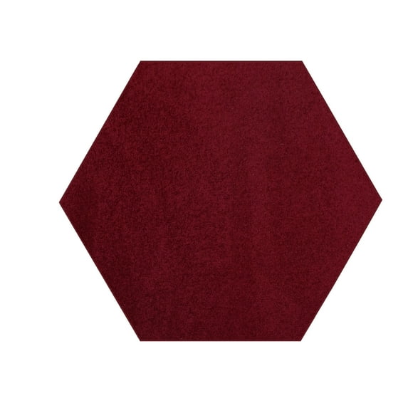 Furnish My Place DC Custom Rug - 2 ft. Hexagon, Burgundy, Indoor Rug for Bedrooms, Hallways, Living Rooms