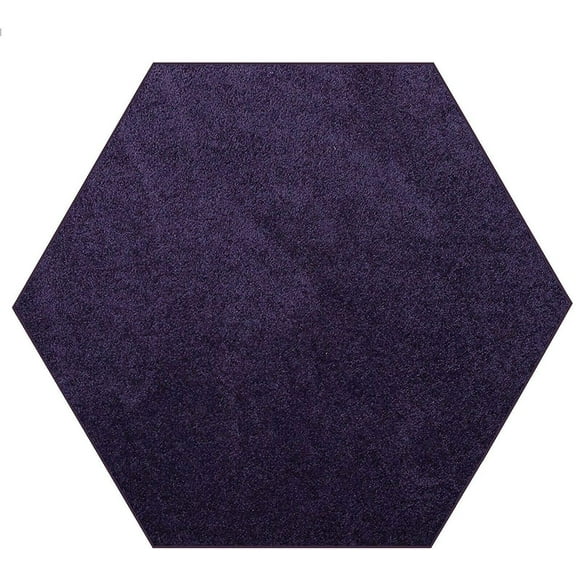 Furnish My Place DC Custom Rug - 2 ft. Hexagon, Purple, Indoor Rug for Bedrooms, Hallways, Living Rooms