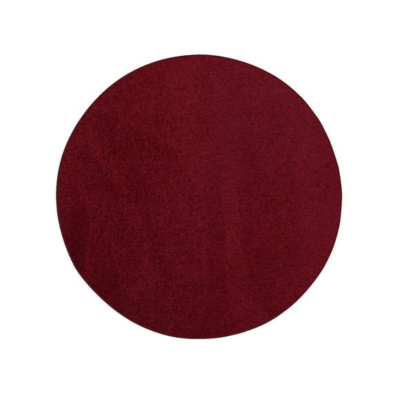 Furnish My Place DC Custom Rug - 2 ft. Round, Burgundy, Indoor Rug for Bedrooms, Hallways, Living Rooms