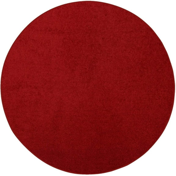 Furnish My Place DC Custom Rug - 2 ft. Round, Red, Indoor Rug for Bedrooms, Hallways, Living Rooms