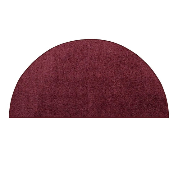 Furnish My Place DC Custom Rug - 20" x 40" Half Round, Cranberry, Indoor Rug for Bedrooms, Hallways, Living Rooms
