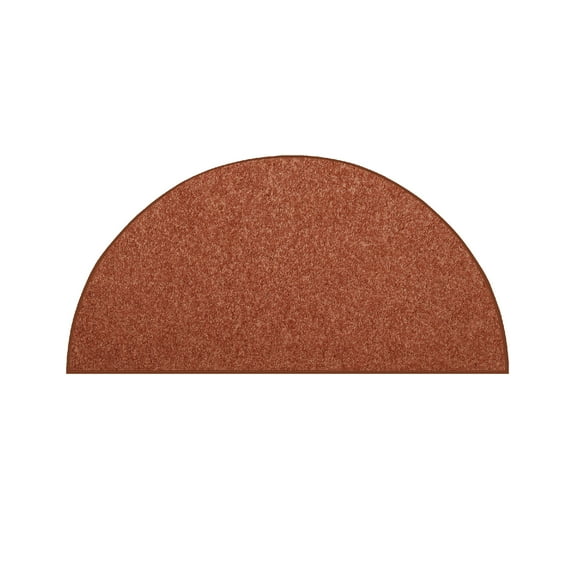 Furnish My Place DC Custom Rug - 24" x 48" Half Round, Rust, Indoor Rug for Bedrooms, Hallways, Living Rooms
