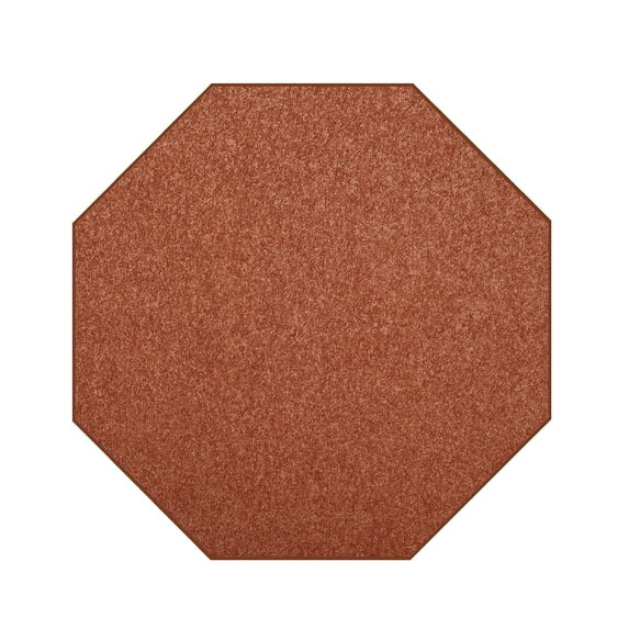 Furnish My Place DC Custom Rug - 3 ft. Octagon, Rust, Indoor Rug for Bedrooms, Hallways, Living Rooms