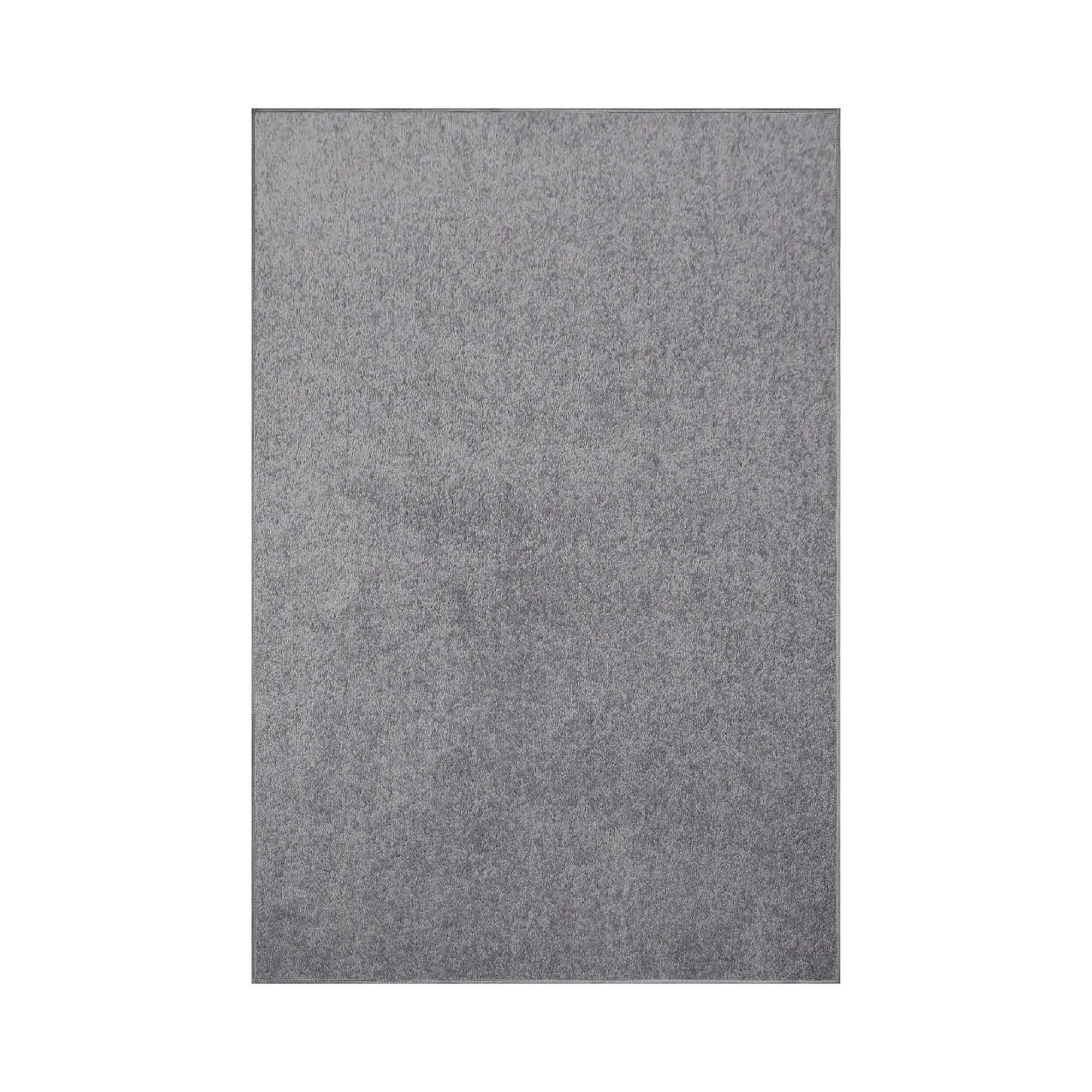 Gray 3' x 5' Solid Synthetic Kids Area Rug