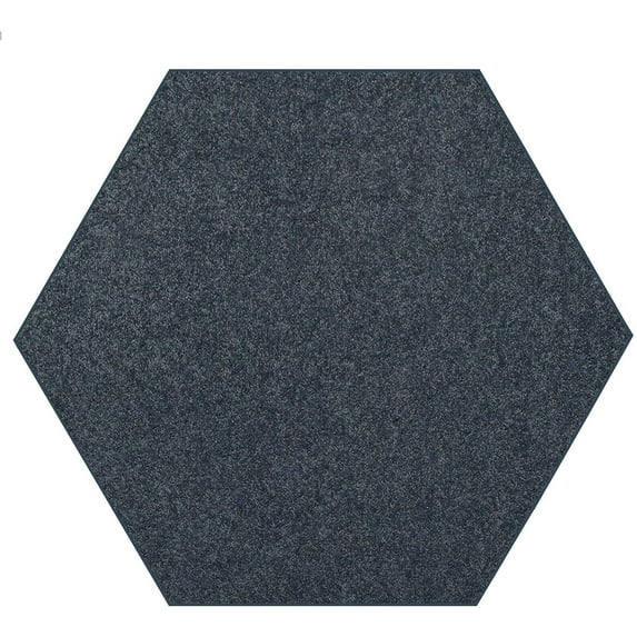 Furnish My Place DC Custom Rug - 4 ft. Hexagon, Petrol Blue, Indoor Rug for Bedrooms, Hallways, Living Rooms