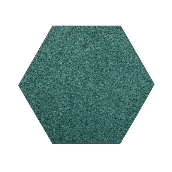 Furnish My Place DC Custom Rug - 4 ft. Hexagon, Teal, Indoor Rug for Bedrooms, Hallways, Living Rooms