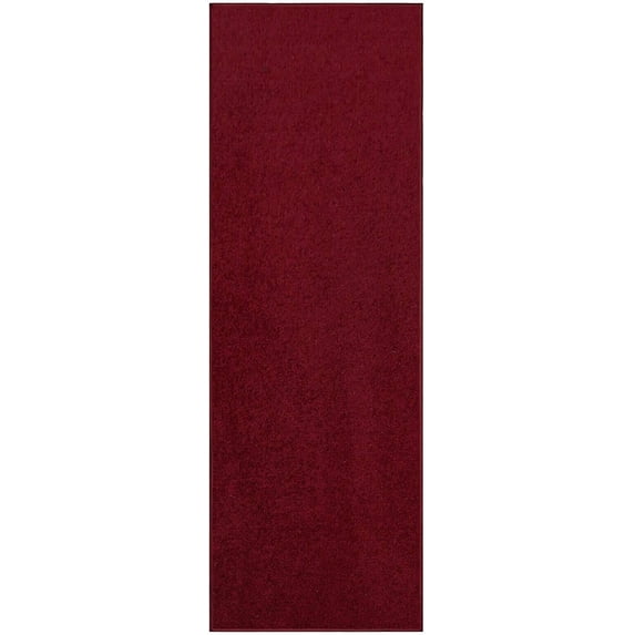 Furnish My Place DC Custom Rug - 4 ft. x 14 ft., Solid, Burgundy, Indoor Rug for Bedrooms, Hallways, Living Rooms