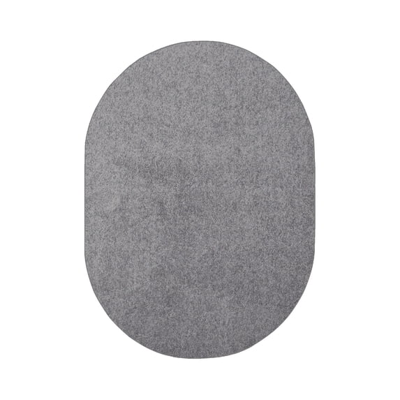 Furnish My Place DC Custom Rug - 4 ft. x 6 ft. Oval, Grey, Indoor Rug for Bedrooms, Hallways, Living Rooms