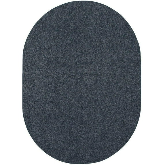 Furnish My Place DC Custom Rug - 4 ft. x 6 ft. Oval, Petrol Blue, Indoor Rug for Bedrooms, Hallways, Living Rooms