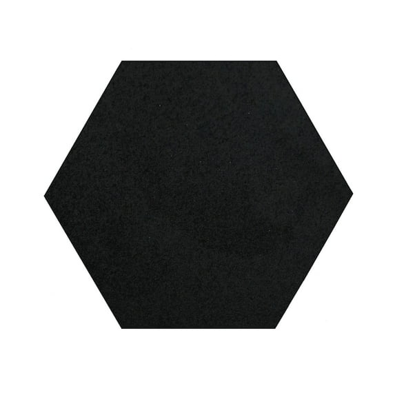 Furnish My Place DC Custom Rug - 5 ft. Hexagon, Black, Indoor Rug for Bedrooms, Hallways, Living Rooms