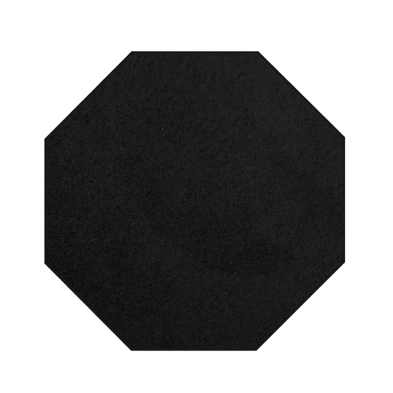 Furnish My Place DC Custom Rug - 5 ft. Octagon, Black, Indoor Rug for Bedrooms, Hallways, Living Rooms