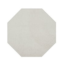 Furnish My Place DC Custom Rug - 5 ft. Octagon, Off White, Indoor Rug for Bedrooms, Hallways, Living Rooms, Machine Wash