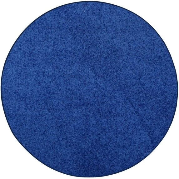 Furnish My Place DC Custom Rug - 5 ft. Round, Neon Blue, Indoor Rug for Bedrooms, Hallways, Living Rooms