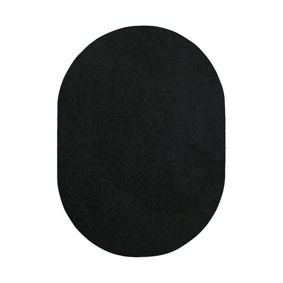 Furnish My Place DC Custom Rug - 5 ft. x 8 ft. Oval, Black, Indoor Rug for Bedrooms, Hallways, Living Rooms
