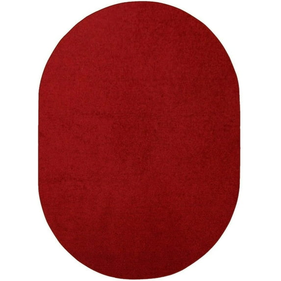 Furnish My Place DC Custom Rug - 5 ft. x 8 ft. Oval, Red, Indoor Rug for Bedrooms, Hallways, Living Rooms
