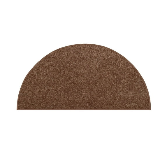 Furnish My Place DC Custom Rug - 54" x 108" Half Round, Brown, Indoor Rug for Bedrooms, Hallways, Living Rooms