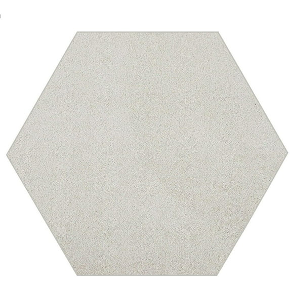 Furnish My Place DC Custom Rug - 6 ft. Hexagon, Off White, Indoor Rug for Bedrooms, Hallways, Living Rooms