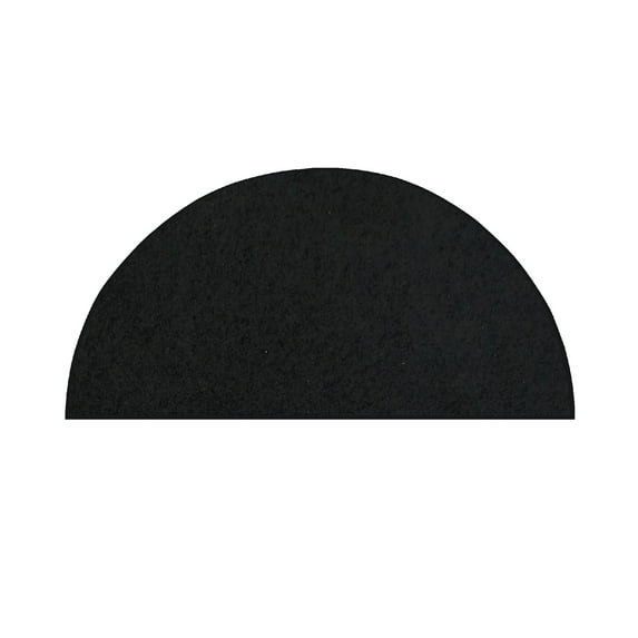 Furnish My Place DC Custom Rug - 66" x 132" Half Round, Black, Indoor Rug for Bedrooms, Hallways, Living Rooms