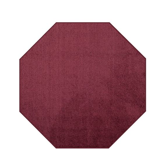 Furnish My Place DC Custom Rug - 7 ft. Octagon, Cranberry, Indoor Rug for Bedrooms, Hallways, Living Rooms