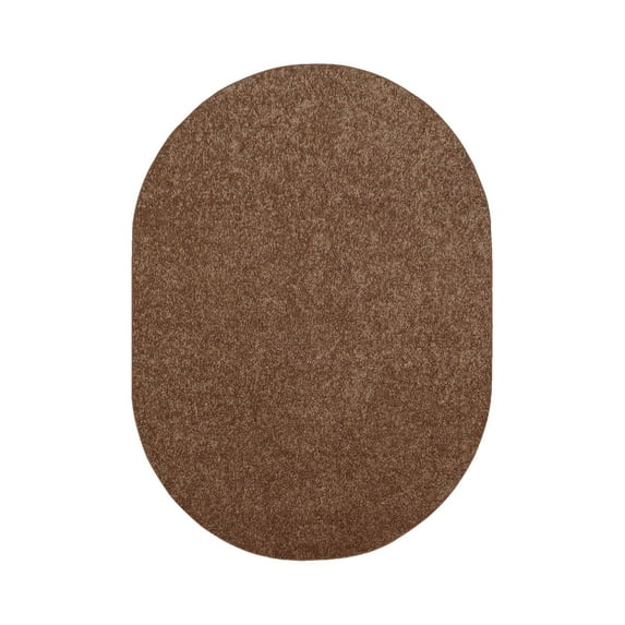 Furnish My Place DC Custom Rug - 7 ft. x 9 ft. Oval, Brown, Indoor Rug for Bedrooms, Hallways, Living Rooms
