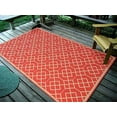 thumbnail image 1 of Furnish My Place Design1115 Sunset 6'7"x9'7" Geometric Blocks Area Rugs For Indoor & Outdoor, Easy To Clean & Fade Resistant Washable Rug, Sunset Orange, 1 of 5