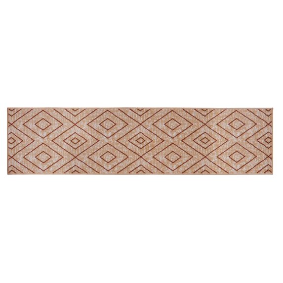 Furnish My Place Diamond Pattern Area Runner Rug - 2 ft. x 8 ft., Beige, Rug with Geometric Style