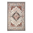 thumbnail image 1 of Furnish My Place Distressed Rug - 3 ft. 5 in. x 5 ft. 6 in., Light Grey, Indoor Rug with Bordered Design, Jute Backing, 1 of 6