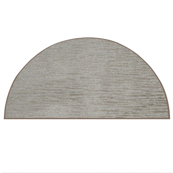 Furnish My Place Easy Fit Rug - 33" x 66" Half Round, Brown, Custom Floor Rug for Living Rooms, Bedrooms, Hallways