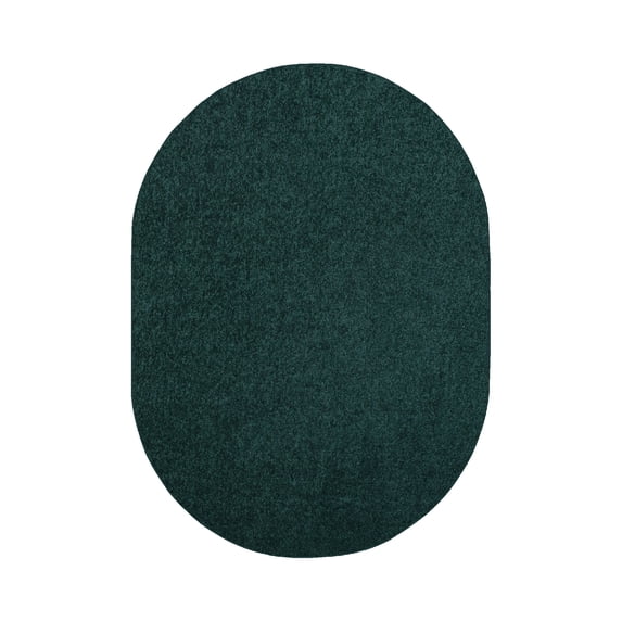 Furnish My Place Forest Green 3' x 36' Oval Solid Color Rug Made In Usa