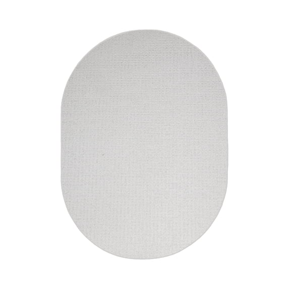 Furnish My Place Framed Rug - 5 ft. x 8 ft., Oval, Ivory, Designer Accent Rug for Hallways, Living Rooms, Bedrooms