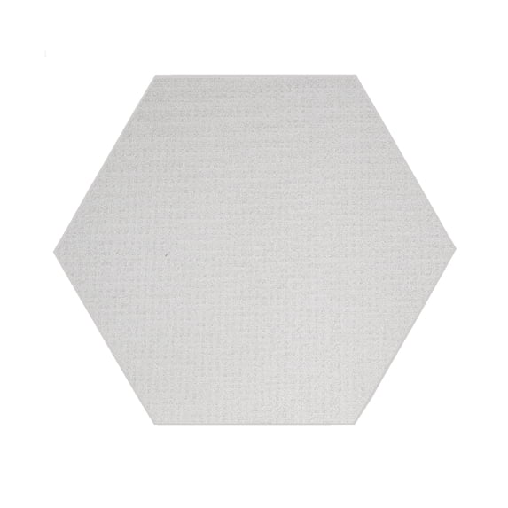 Furnish My Place Framed Rug - 6 ft., Hexagon, Ivory, Designer Accent Rug for Hallways, Living Rooms, Bedrooms