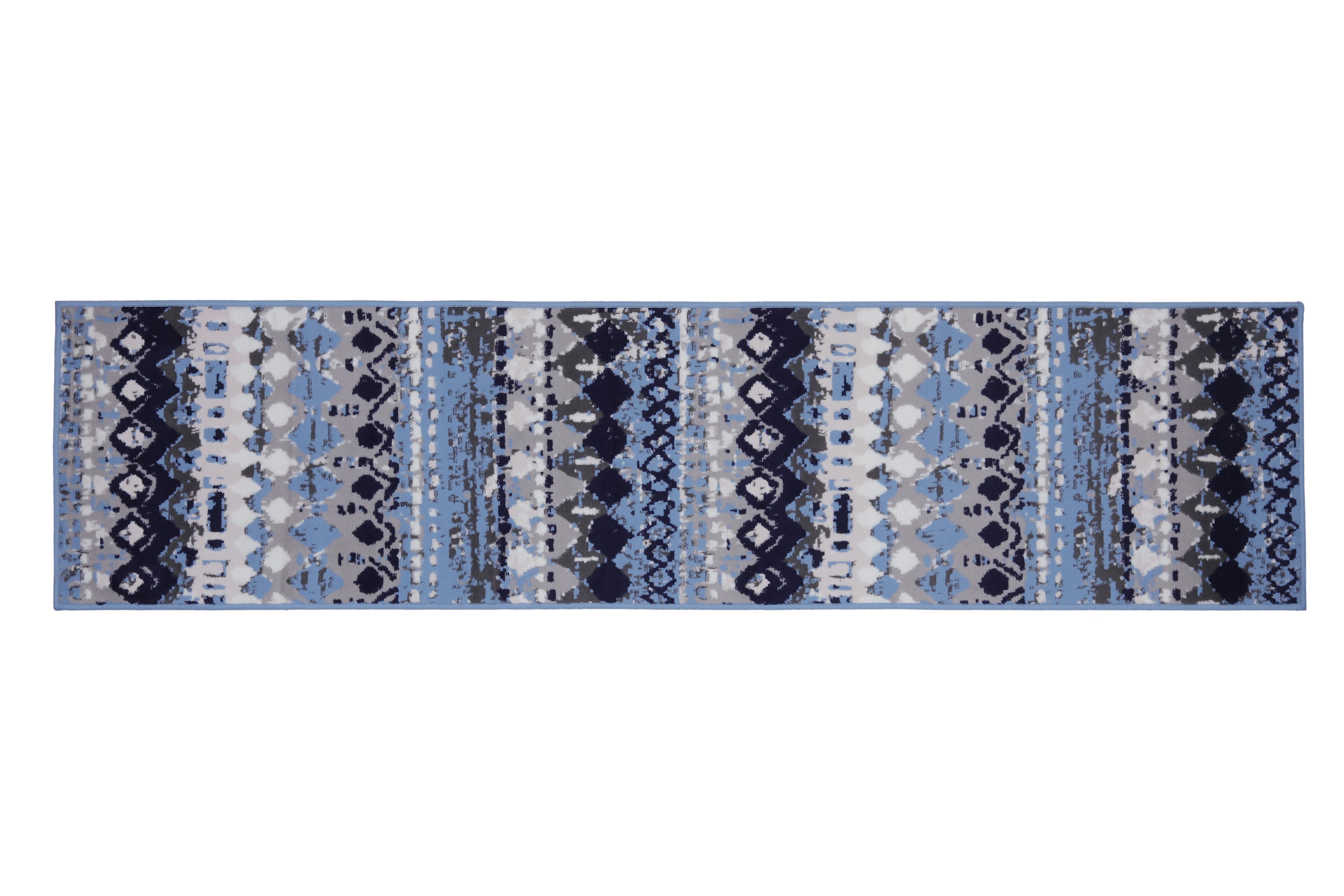 Furnish My Place Geometric Pattern Runner Rug - 2 ft. x 8 ft., Light ...